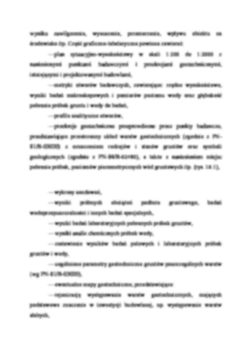 Zawartość dokumentacji geotechnicznej - wykład - strona 3