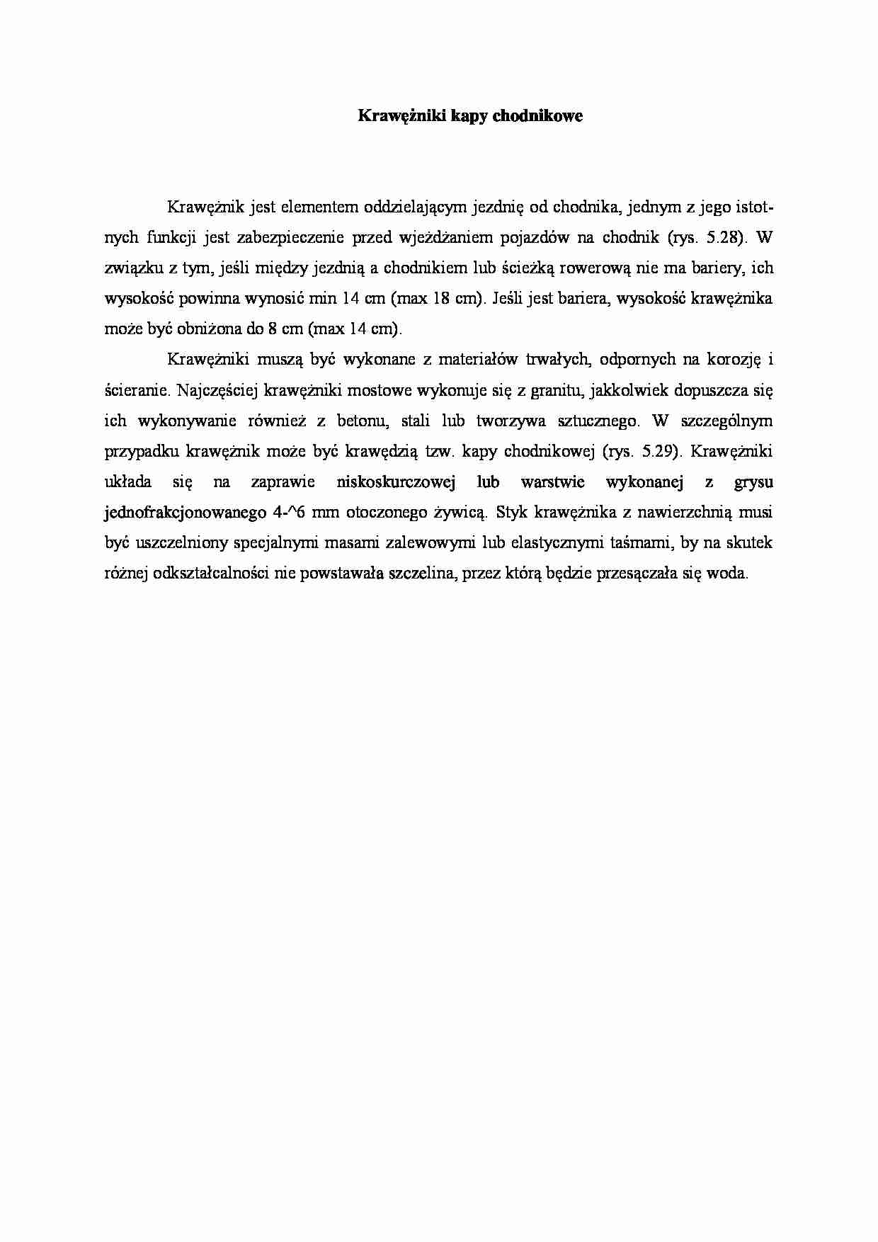 Krawężniki kapy chodnikowe - wykład - strona 1
