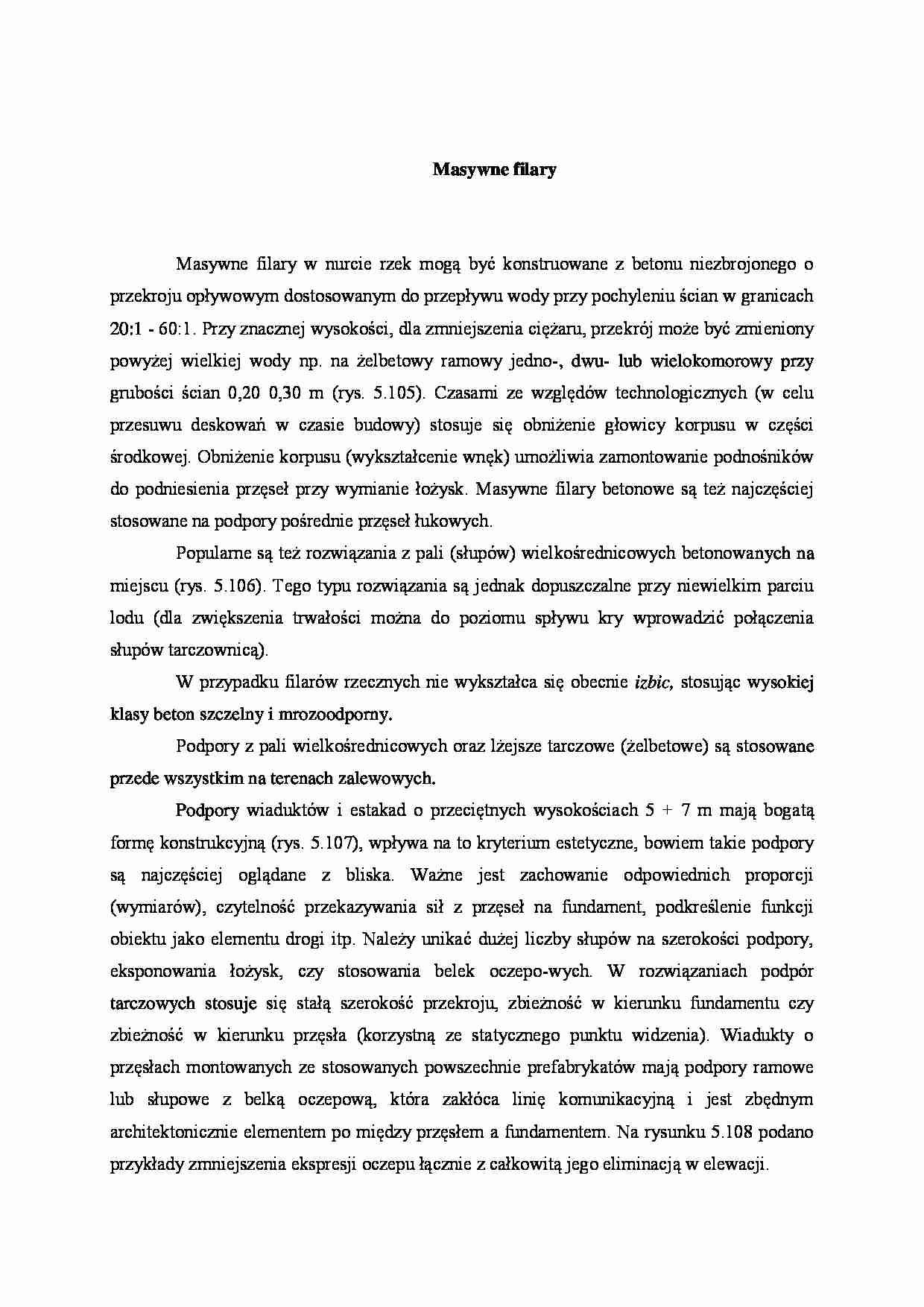 Masywne filary - wykład - strona 1