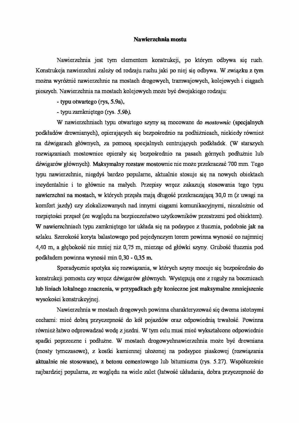 Nawierzchnia mostu - wykład - strona 1