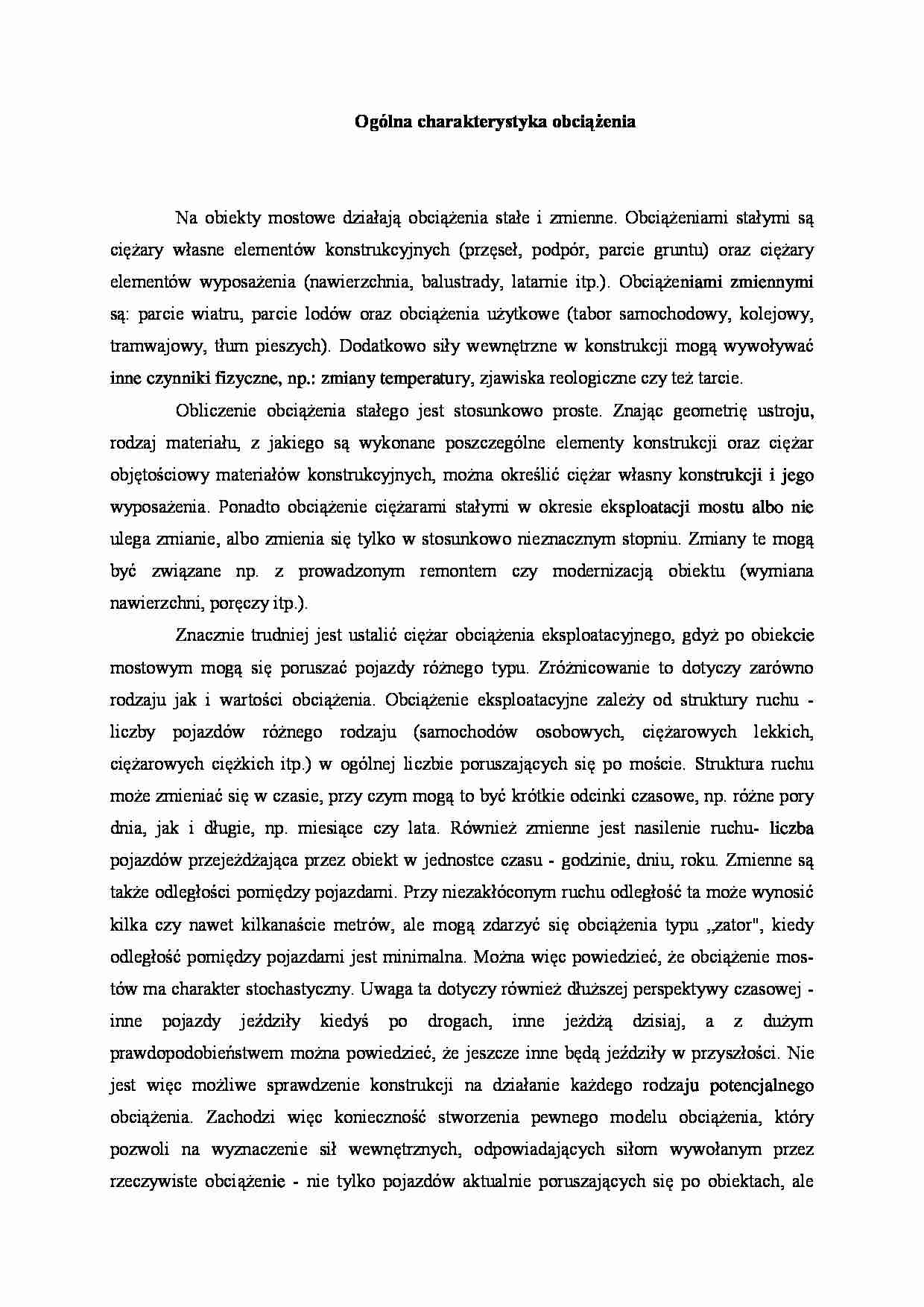 Ogólna charakterystyka obciążenia - wykład - strona 1