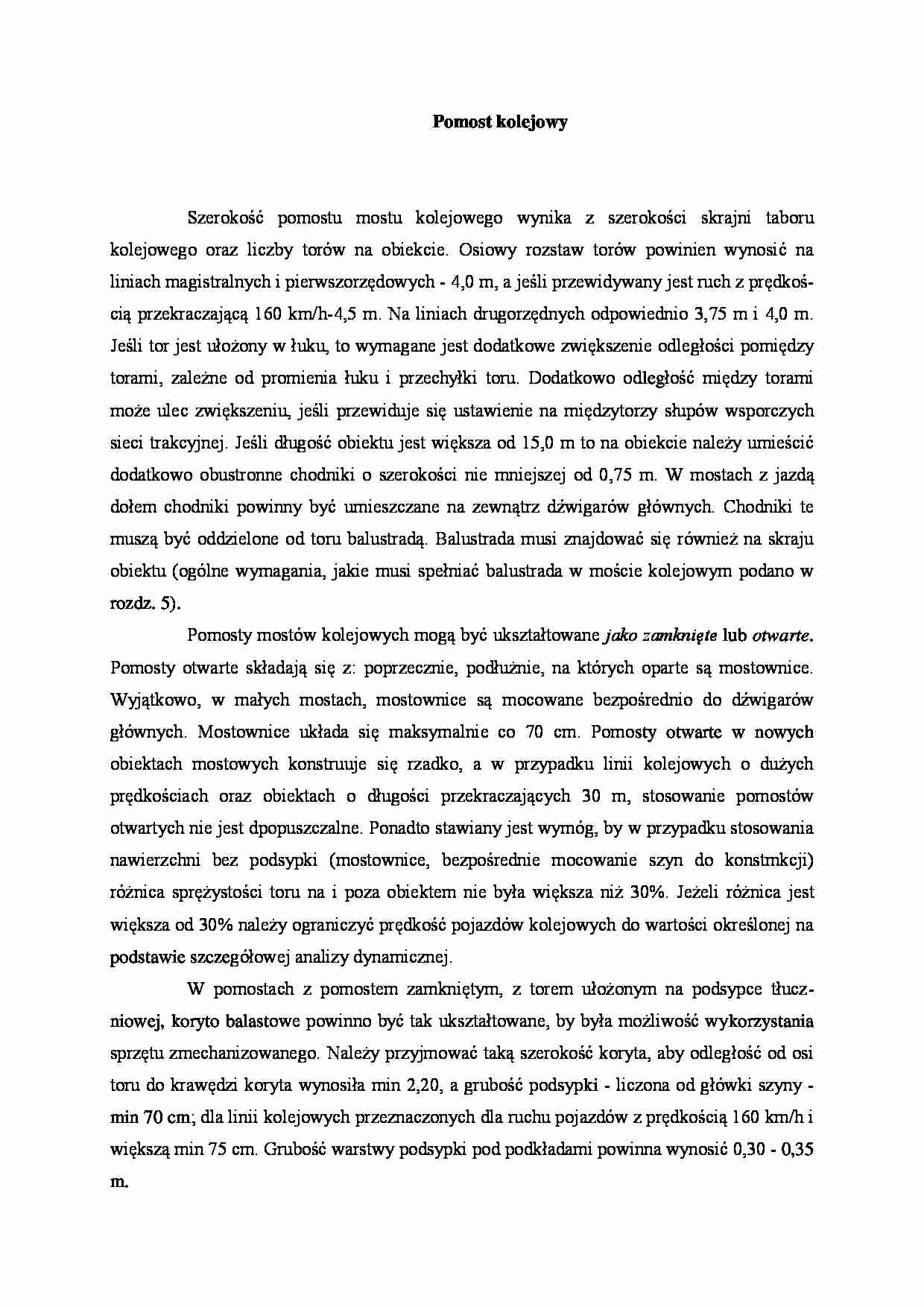 Pomost kolejowy - wykład - strona 1