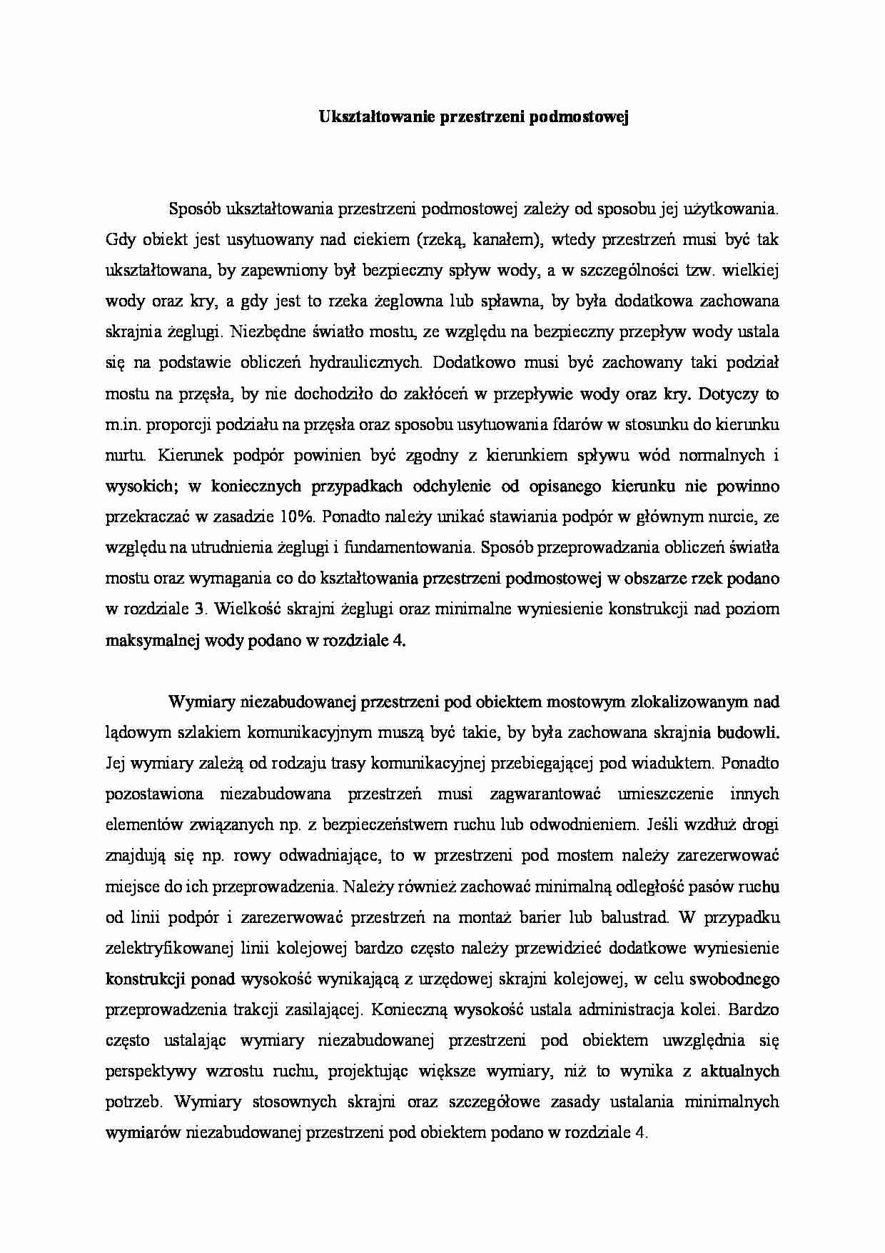 Przestrzeń podmostowa - wykład - strona 1