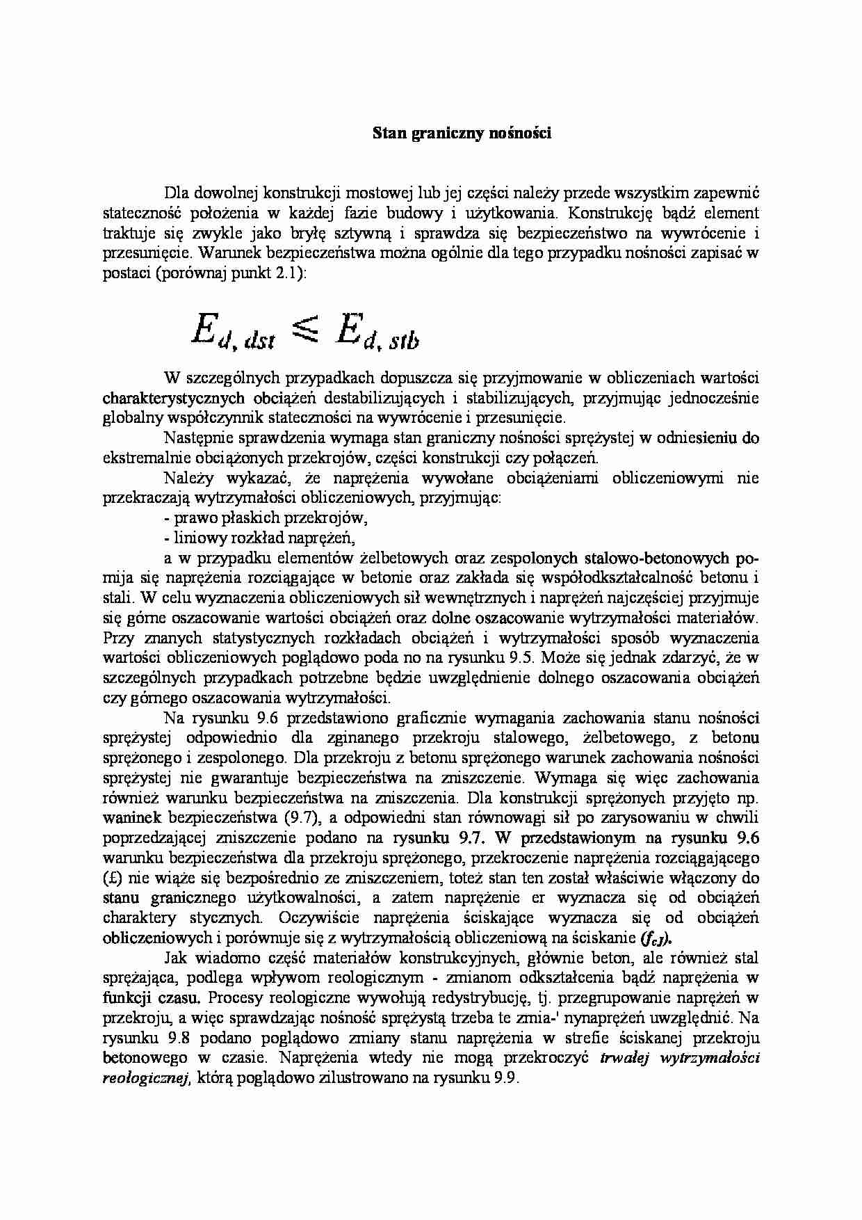 Stan graniczny nośności - wykład - strona 1