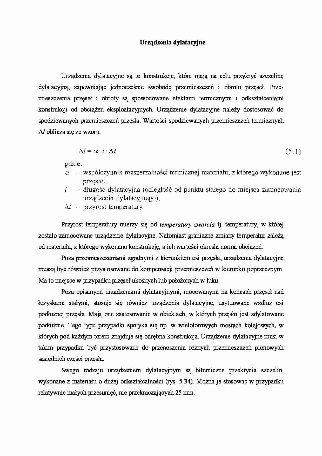 Urządzenia dylatacyjne - wykład - strona 1