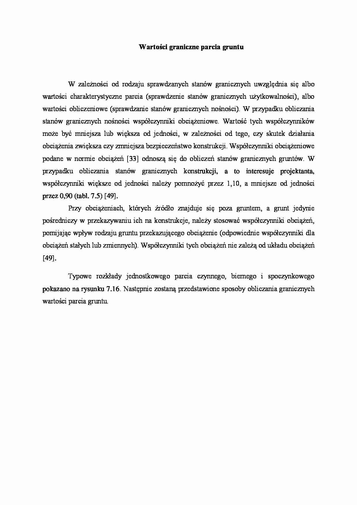 Wartości graniczne parcia gruntu - wykład - strona 1
