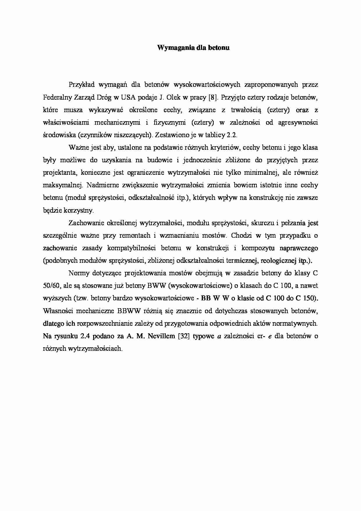 Wymagania dla betonu - wykład - strona 1