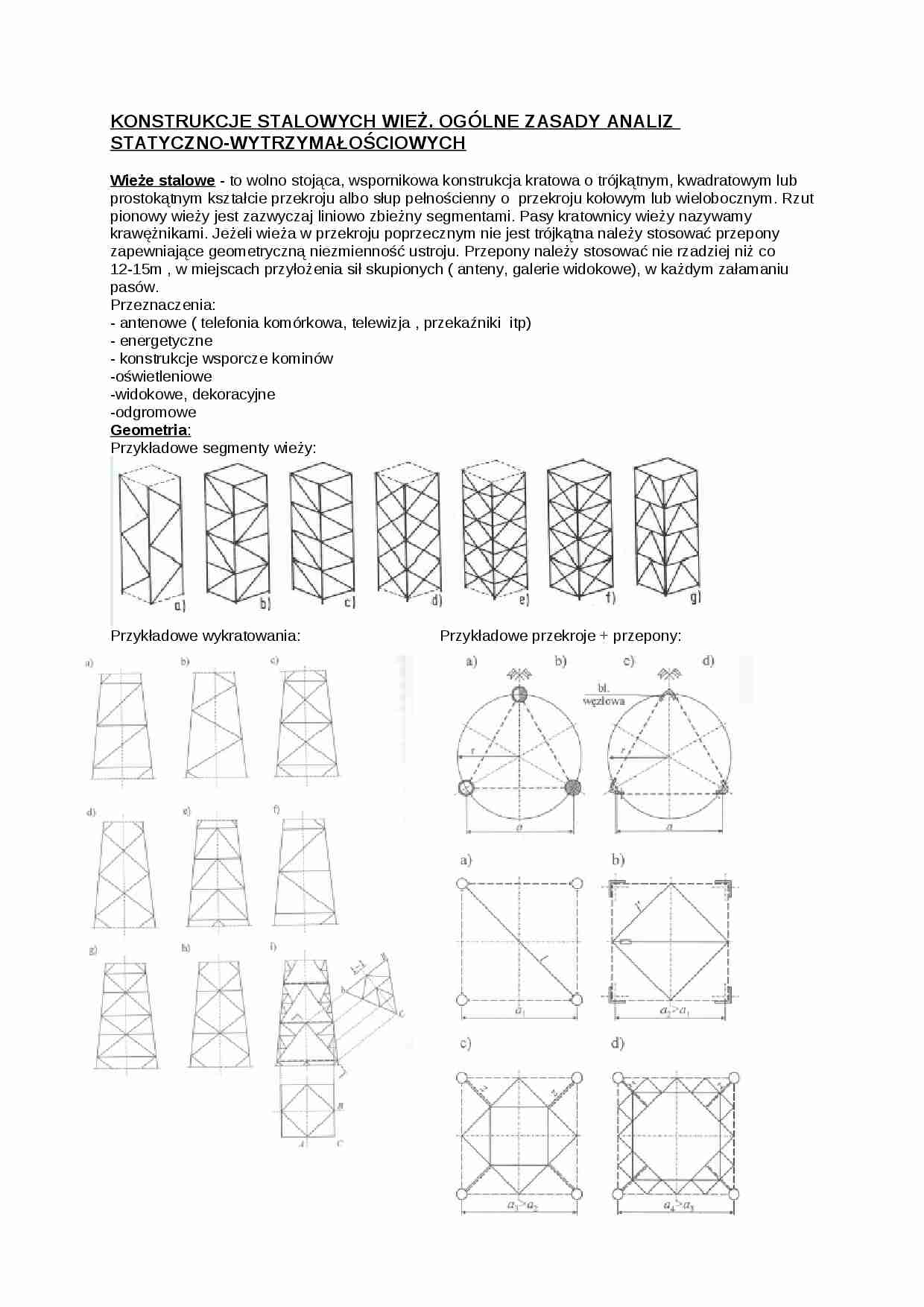 Wieże stalowe-opracowanie - strona 1
