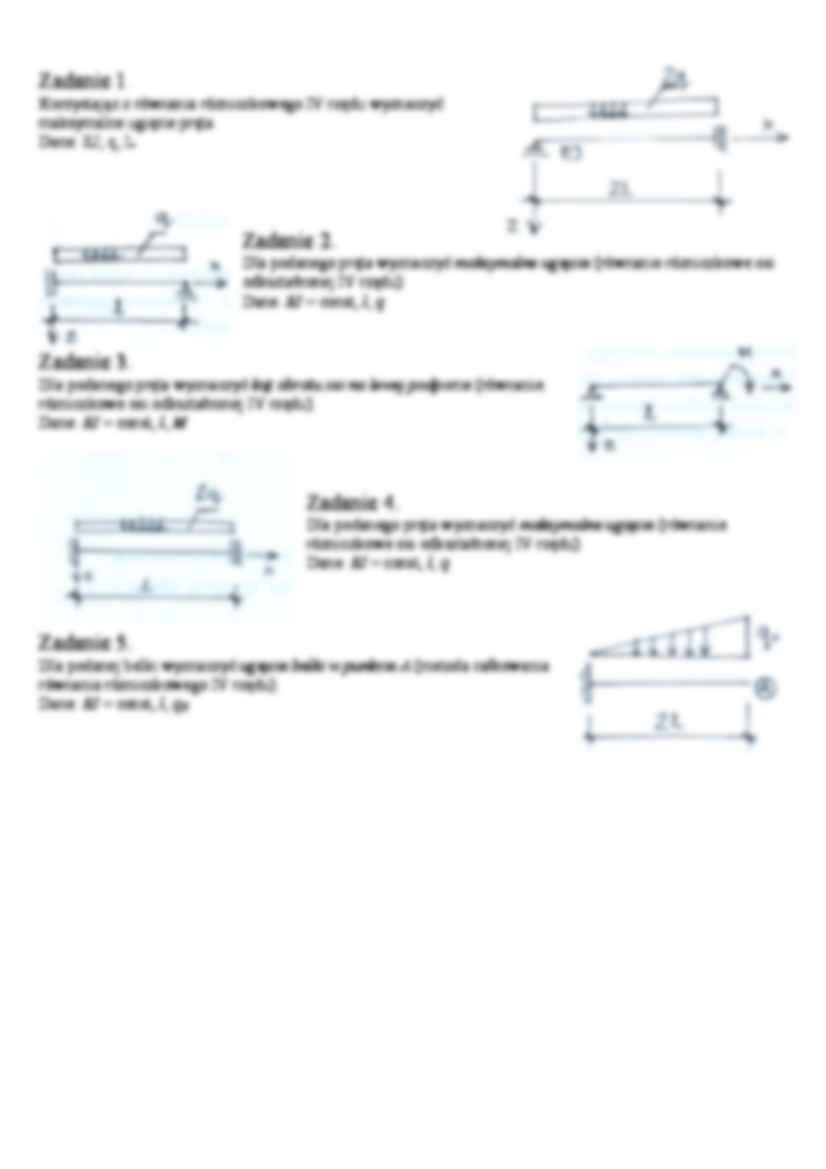 Równanie różniczkowe osi odkształconej-zadania - strona 2