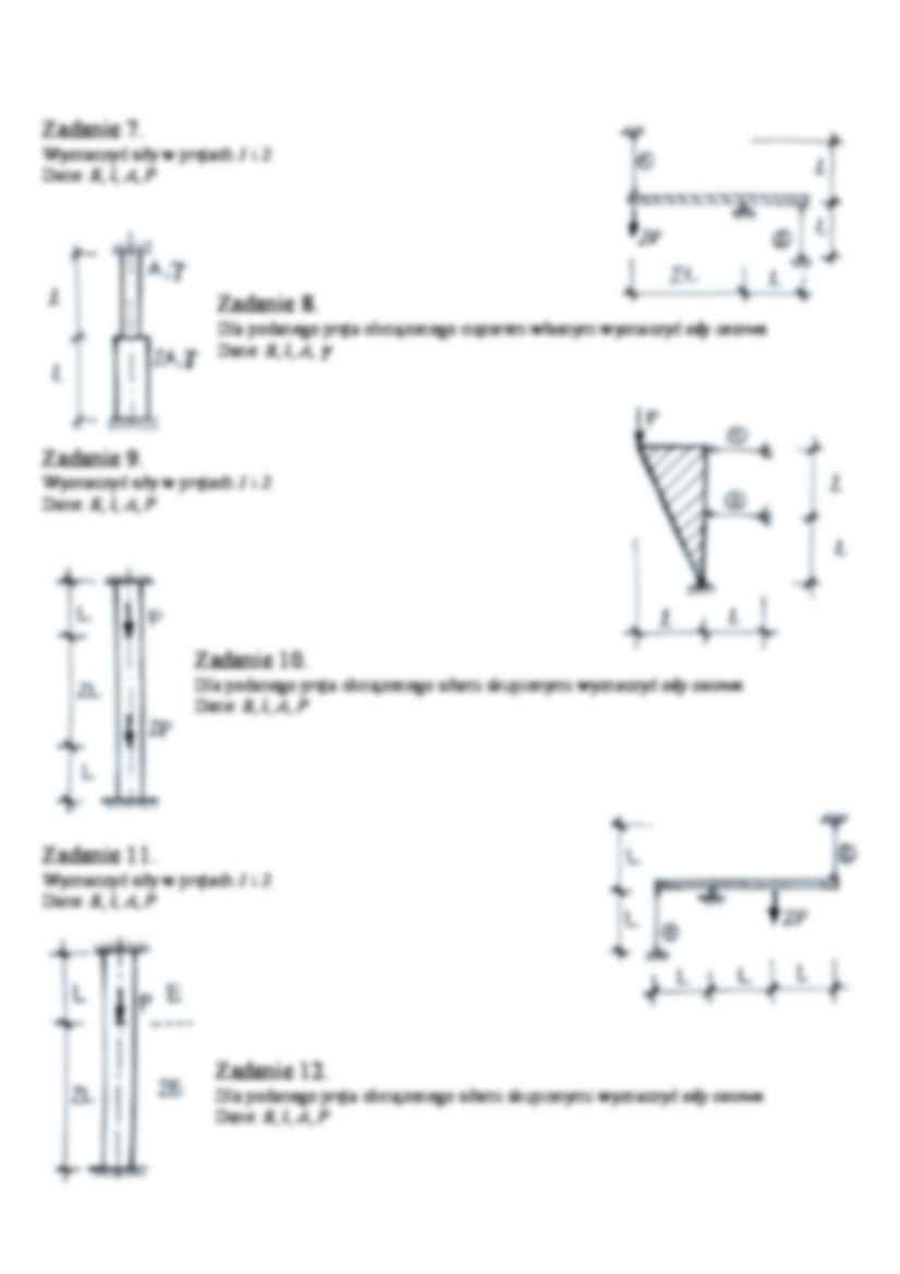 Wyznaczanie sił w prętach-zadania - strona 2