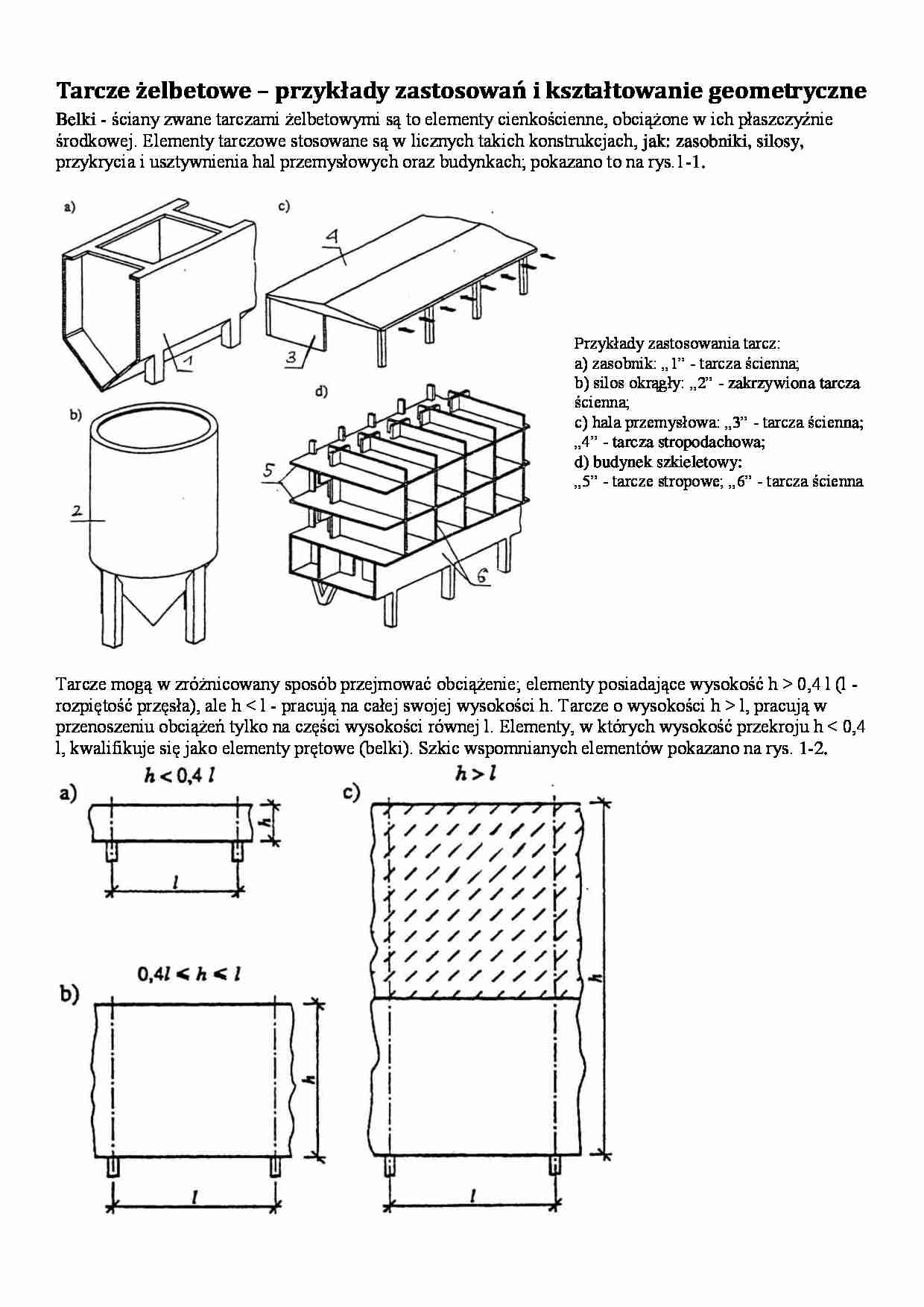 Tarcze żelbetonowe-opracowanie - strona 1