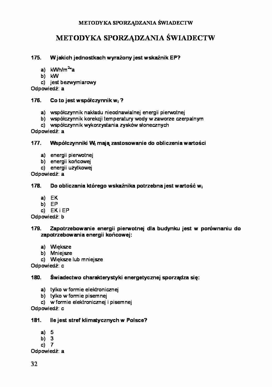 Metodyka sporządzania świadectw-pytania - strona 1