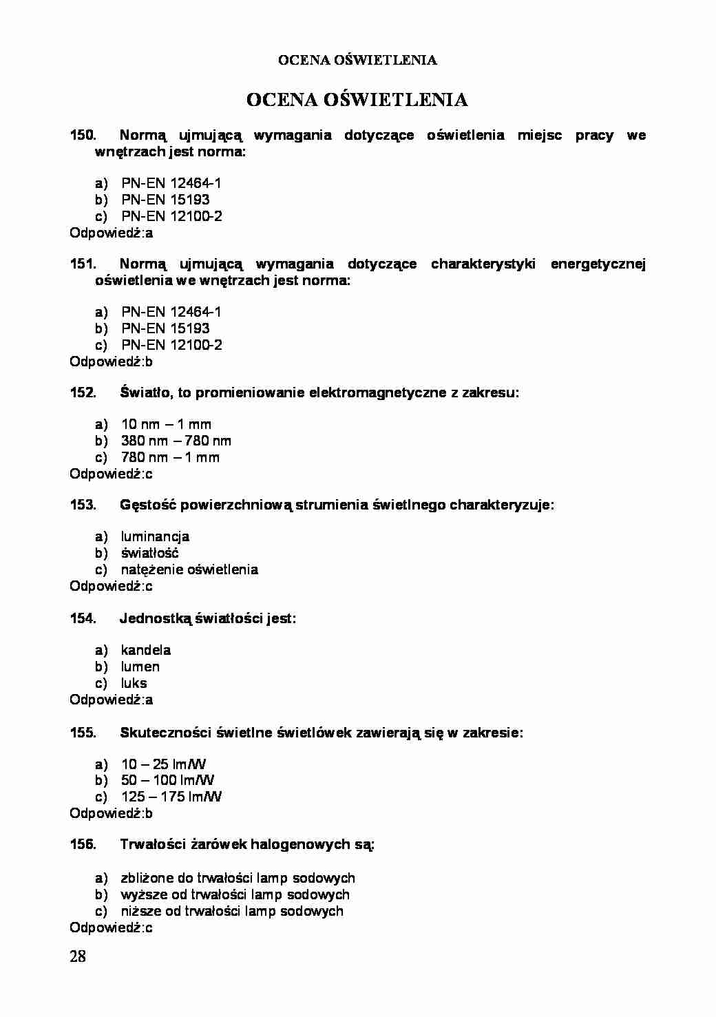 Ocena oświetlenia-pytania - strona 1