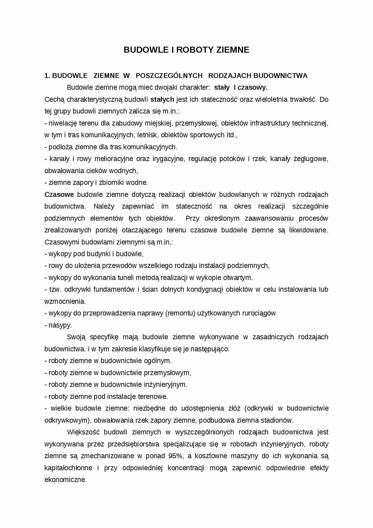 Budowle i roboty ziemne-opracowanie - strona 1