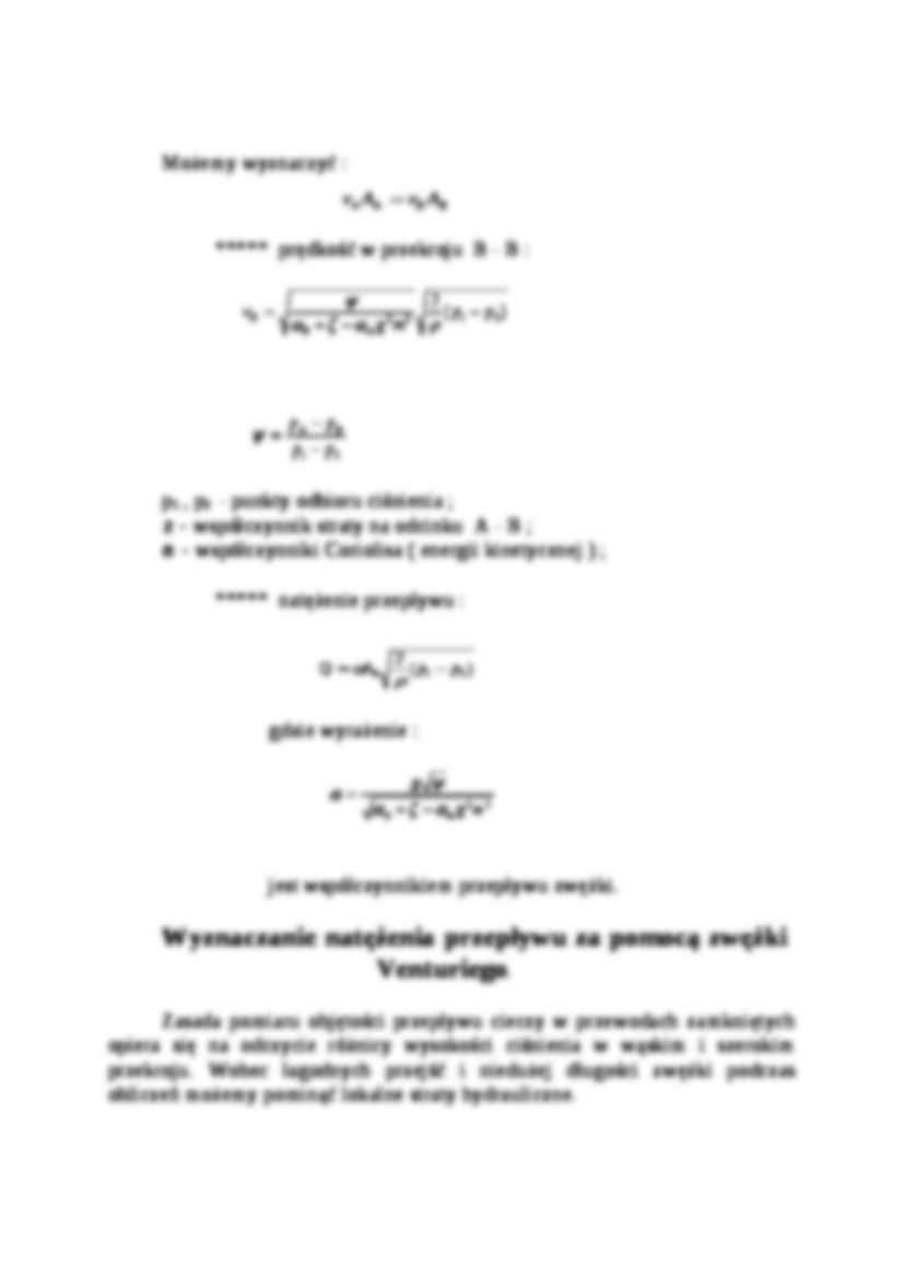 Klasyfikacja metod pomiaru natężenia przepływu-opracowanie - strona 3