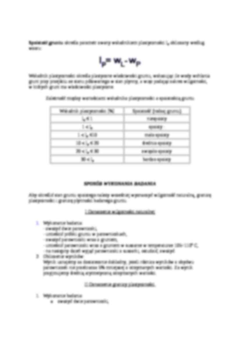 Określenia stanu i spoistości gruntu spoistego-opracowanie - strona 3