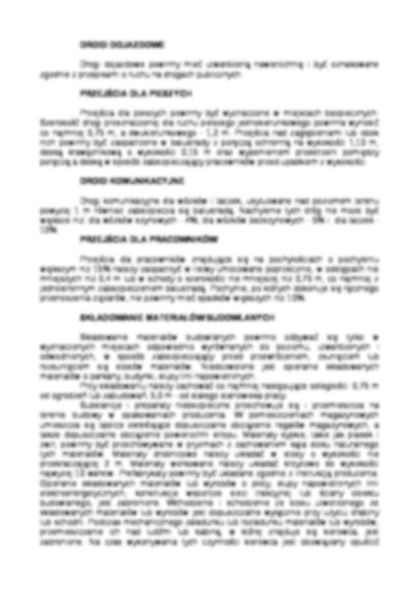 Zagospodarowanie i organizacja placu budowy-opracowanie - strona 2