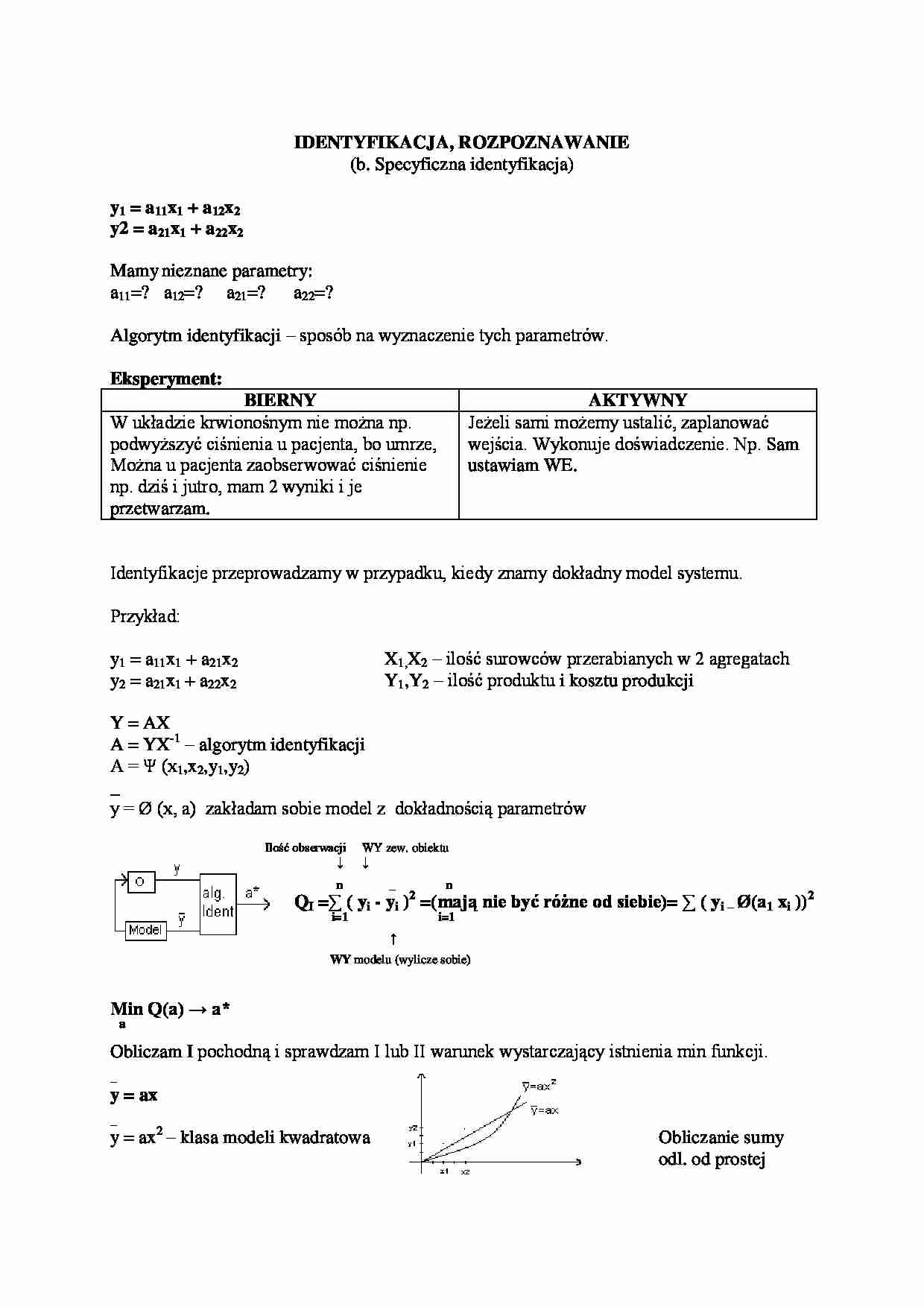 Identyfikacja, rozpoznawanie-opracowanie - strona 1