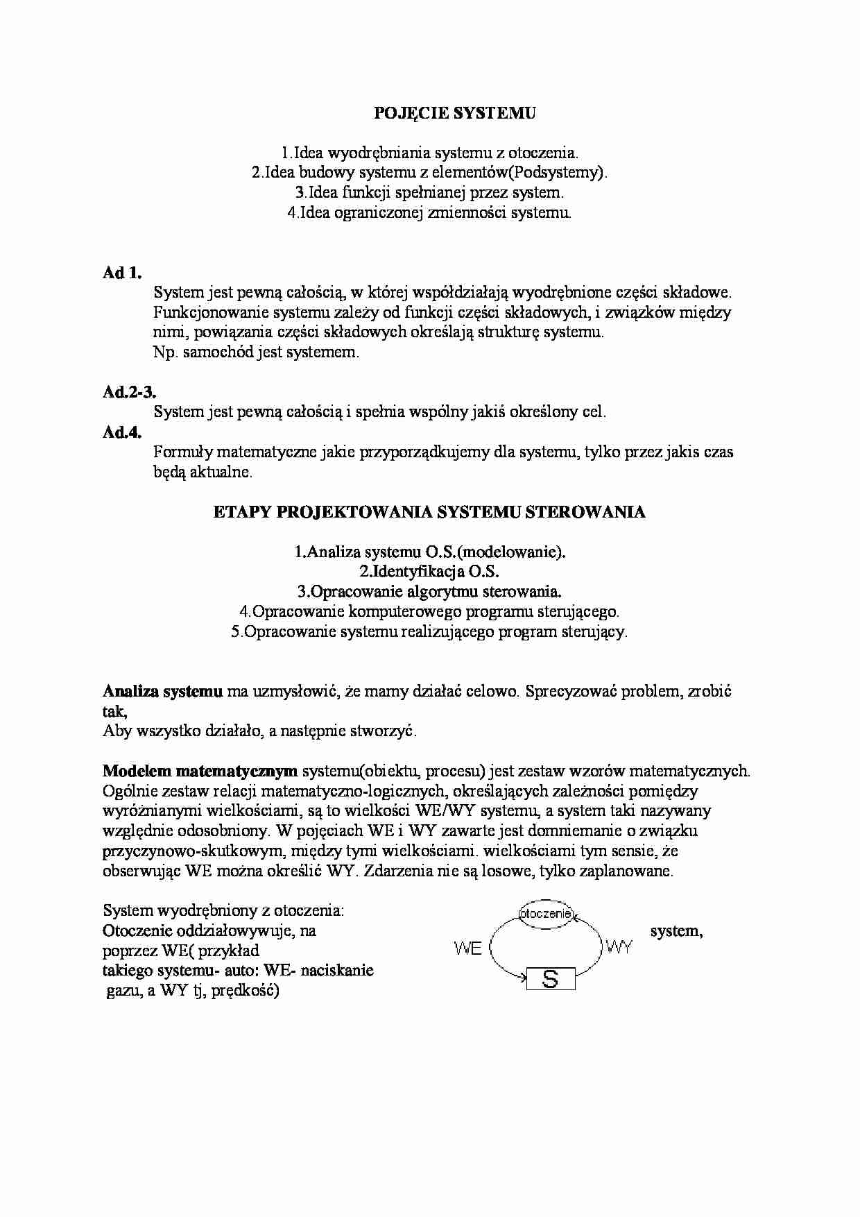 Pojęcie systemu-opracowanie - strona 1
