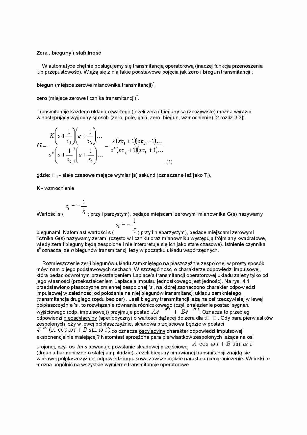 Zera, bieguny i stabilność-opracowanie - strona 1