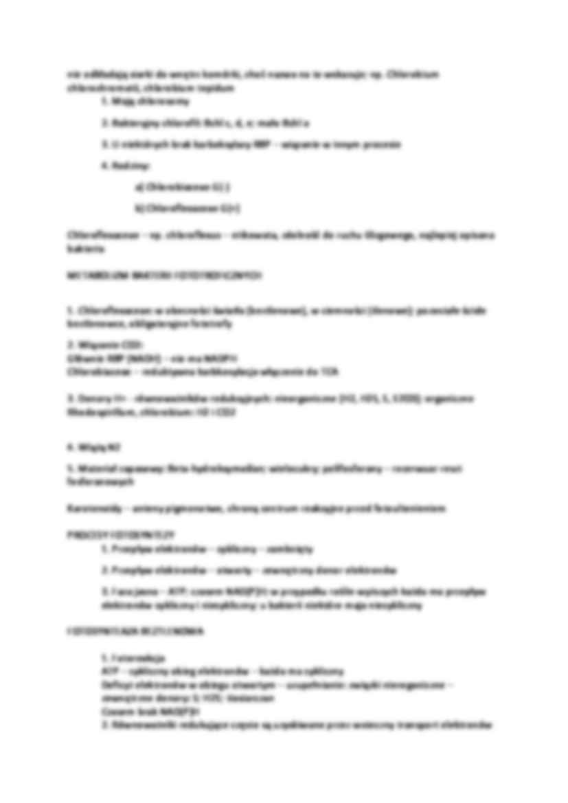 Fotosynteza u procaryota-opracowanie - strona 2