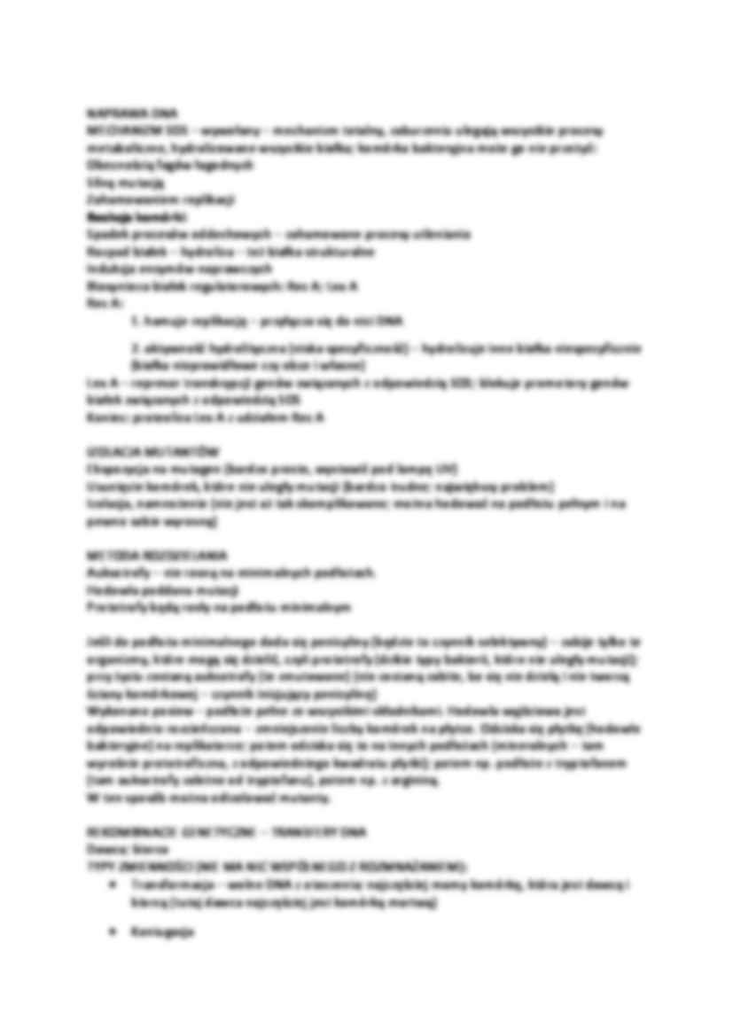Genetyka bakterii-opracowanie - strona 3