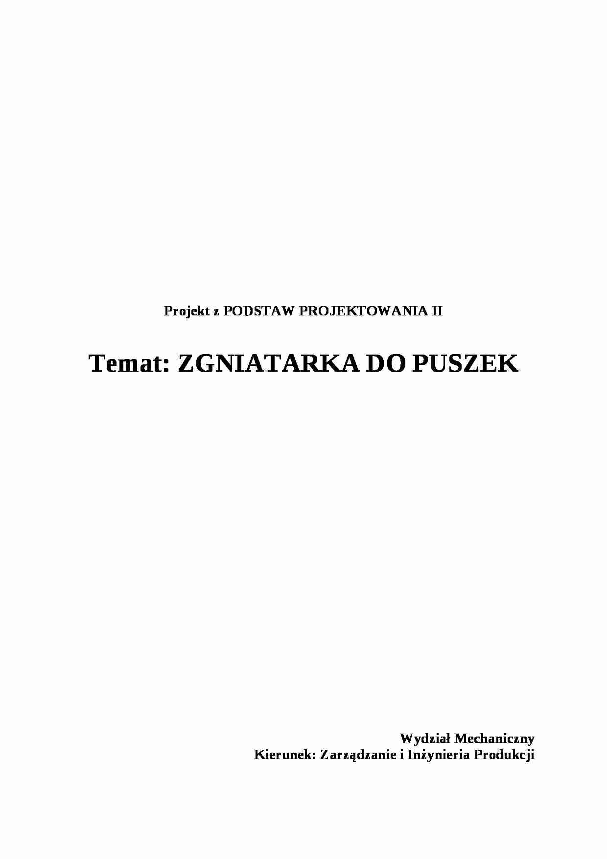 Projekt zgniatarki do puszek-opracowanie - strona 1