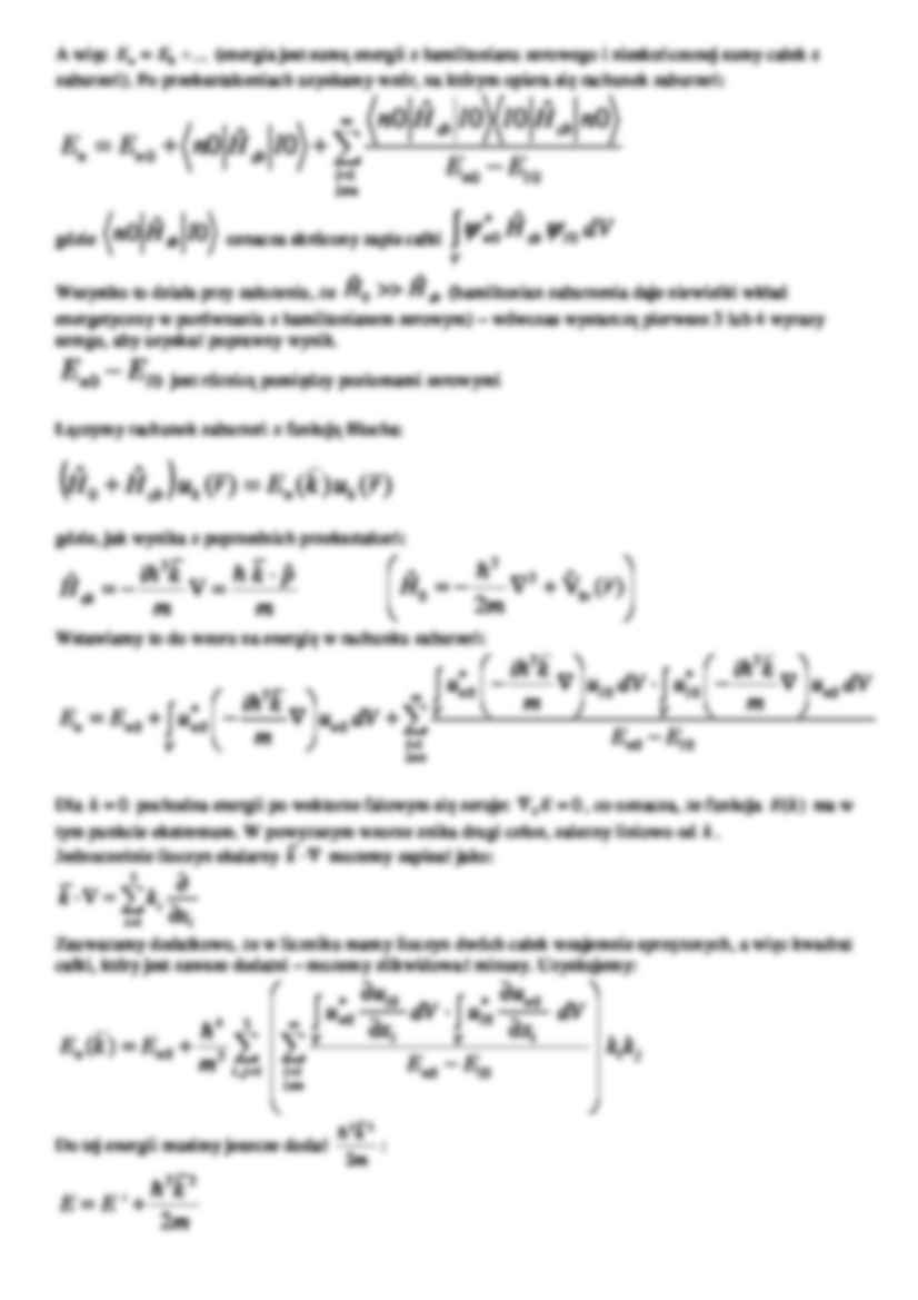 Rachunek zaburzeń i masa efektywna-opracowanie - strona 2