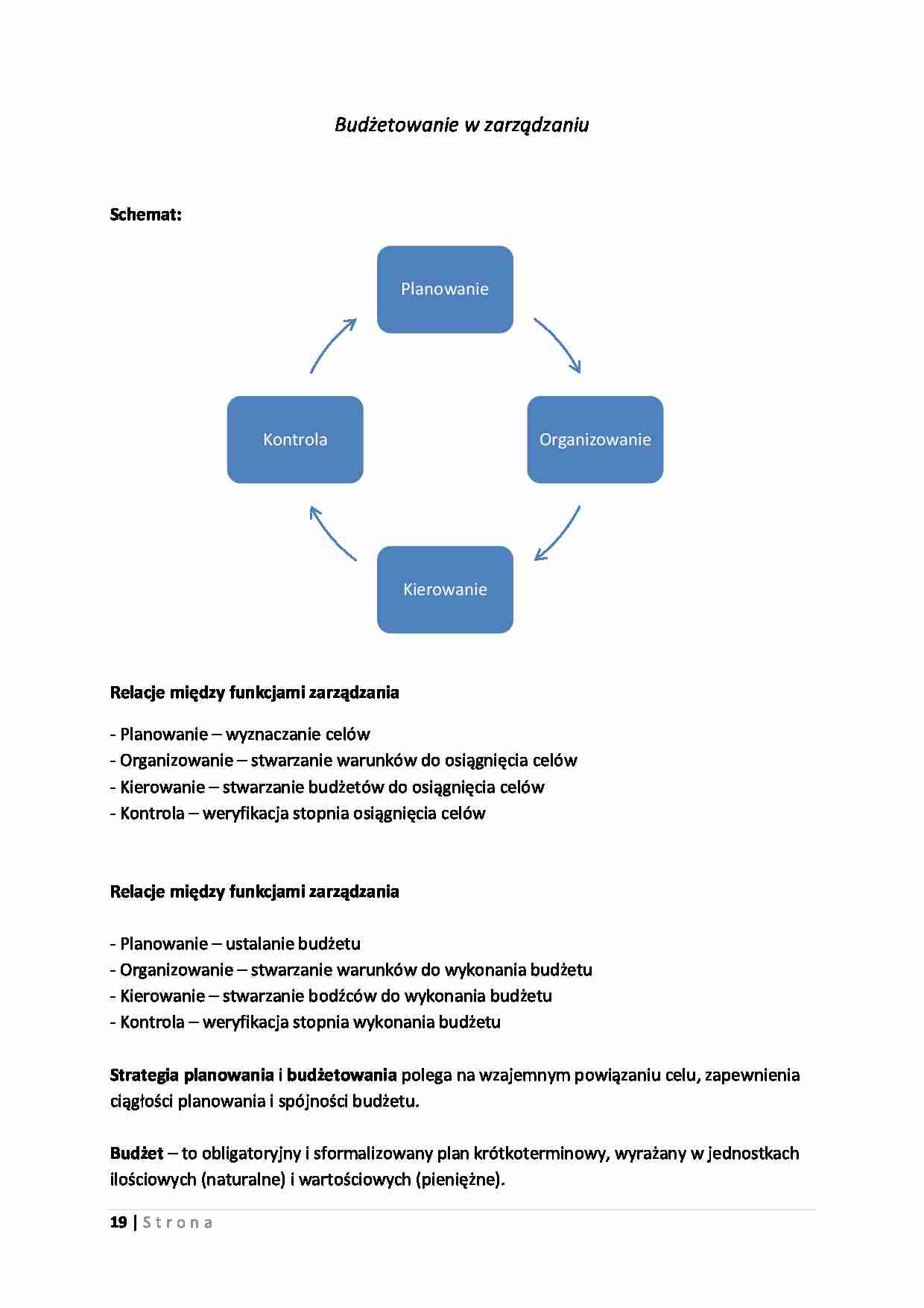 Budżetowanie w zarządzaniu-opracowanie - strona 1