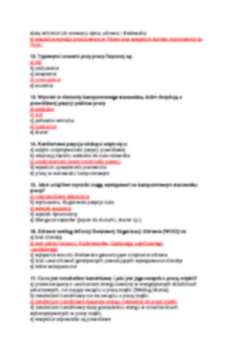 Bezpieczeństwo normowanie i ergonomia w organizacji pracy-pytania na egzamin - strona 3