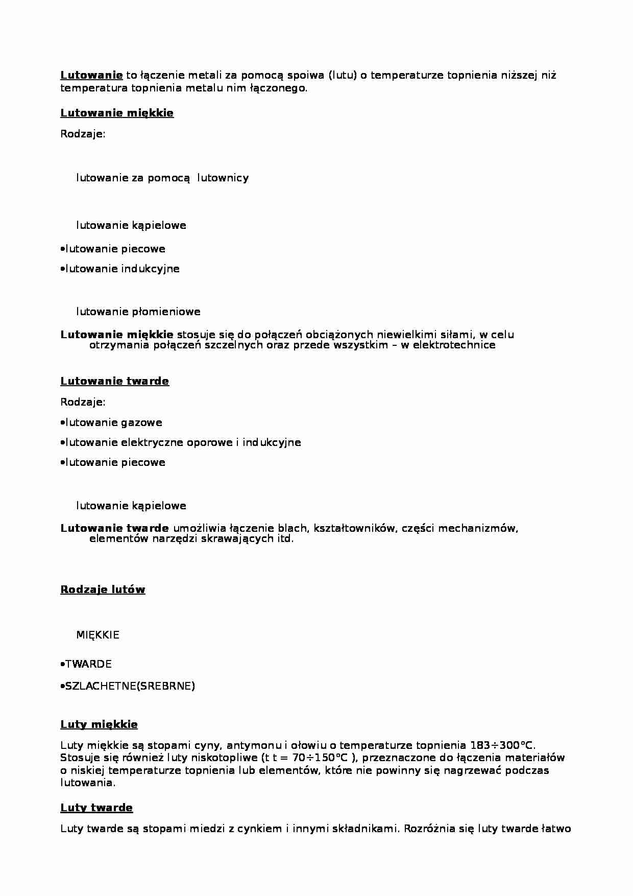 Lutowanie-opracowanie - strona 1