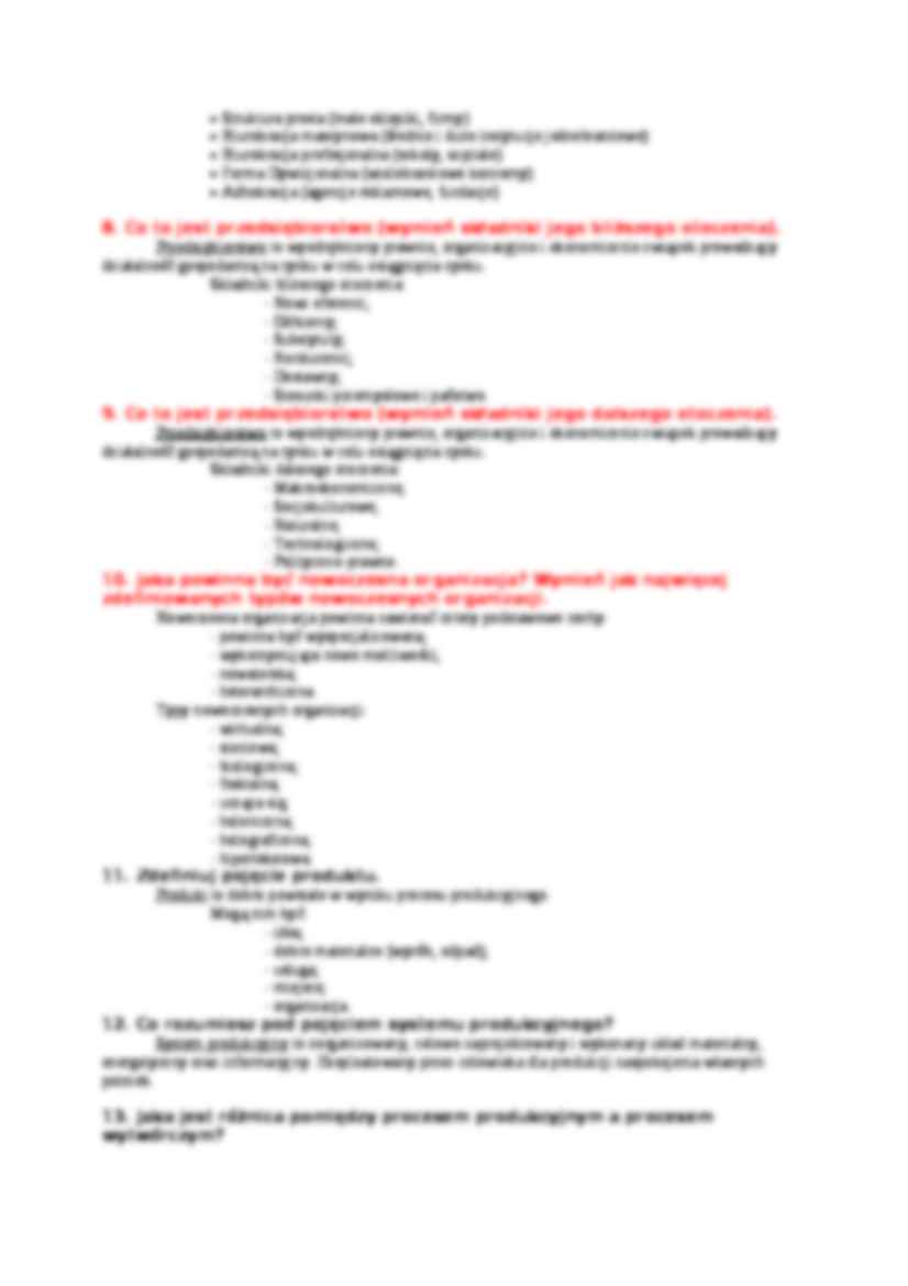 Podstawy zarządzania i organizacji-zagadnienia i odpowiedzi - strona 2