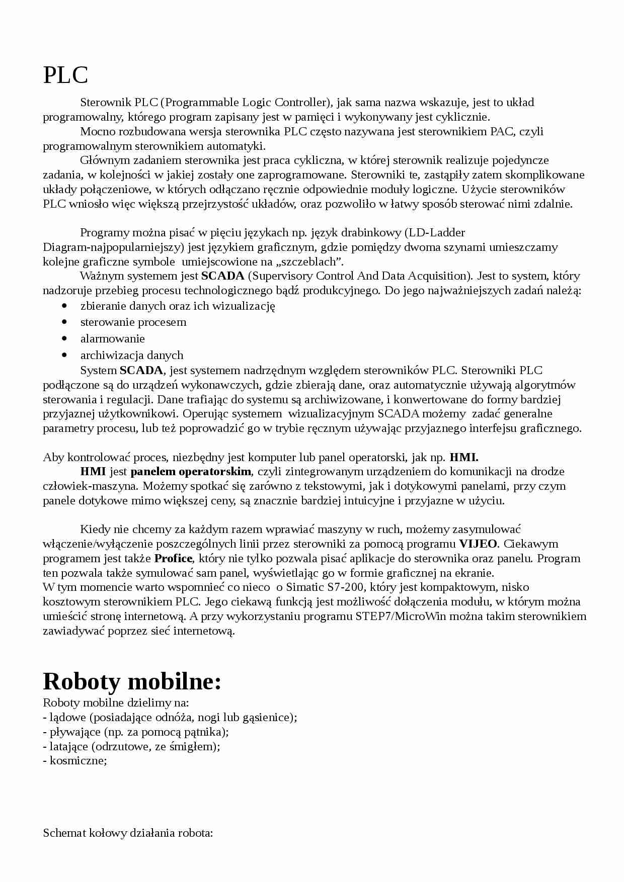 Roboty mobilne-opracowanie - strona 1
