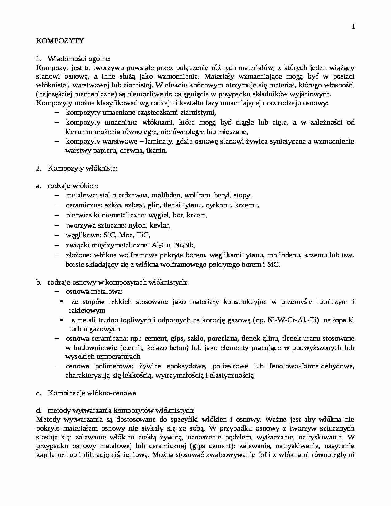 Kompozyty-opracowanie - strona 1