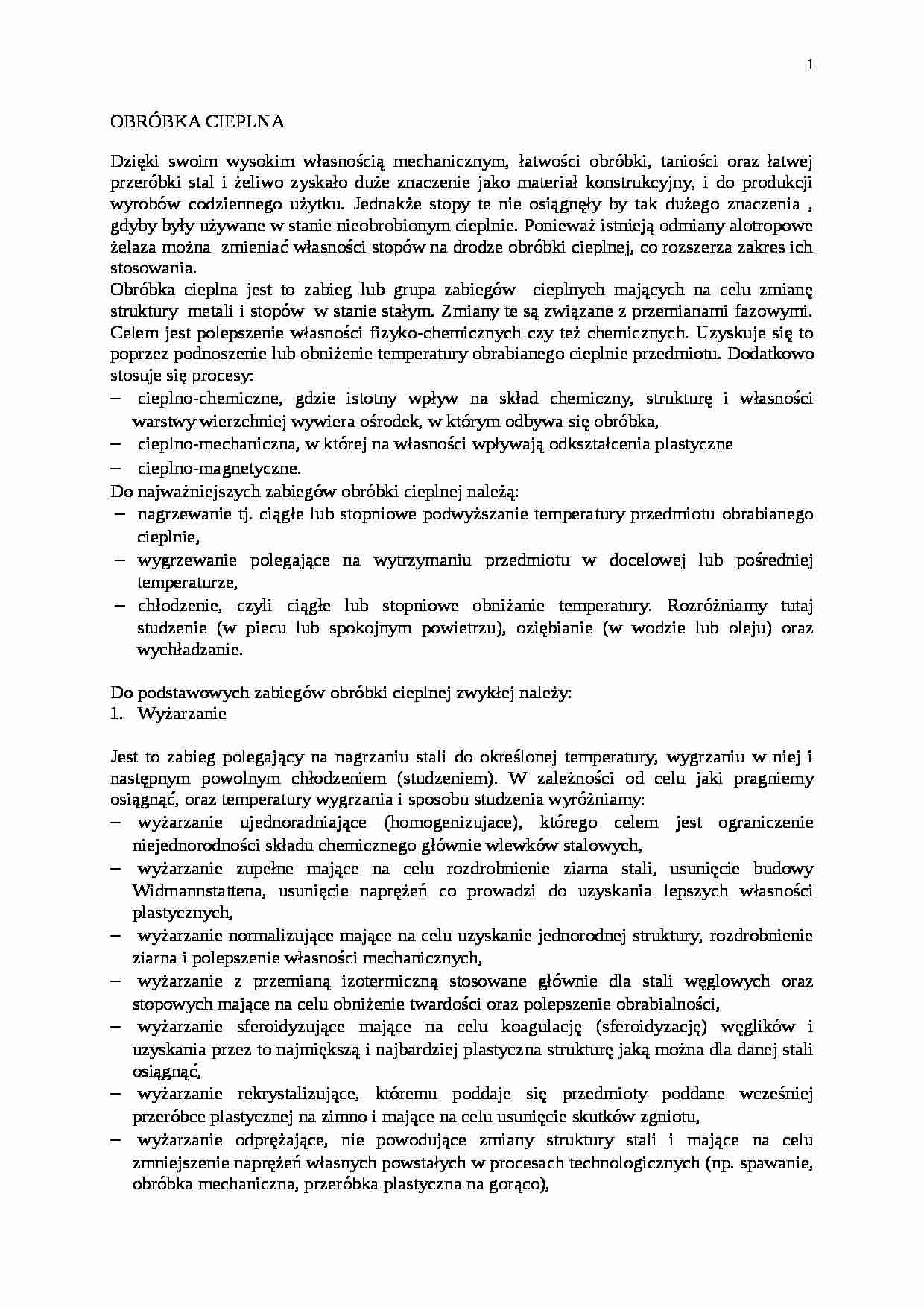 Obróbka cieplna-opracowanie - strona 1