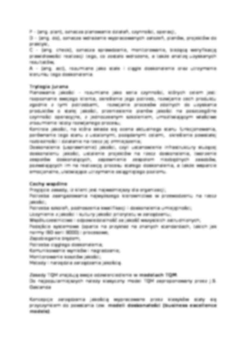 Koncepcje, metody i narzędzia zarządzania jakością-opracowanie - strona 3