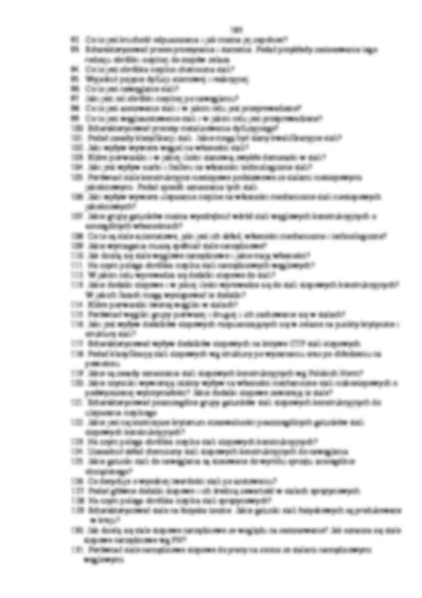 Materiałoznawstwo z elementami chemii-pytania egzaminacyjne - strona 3