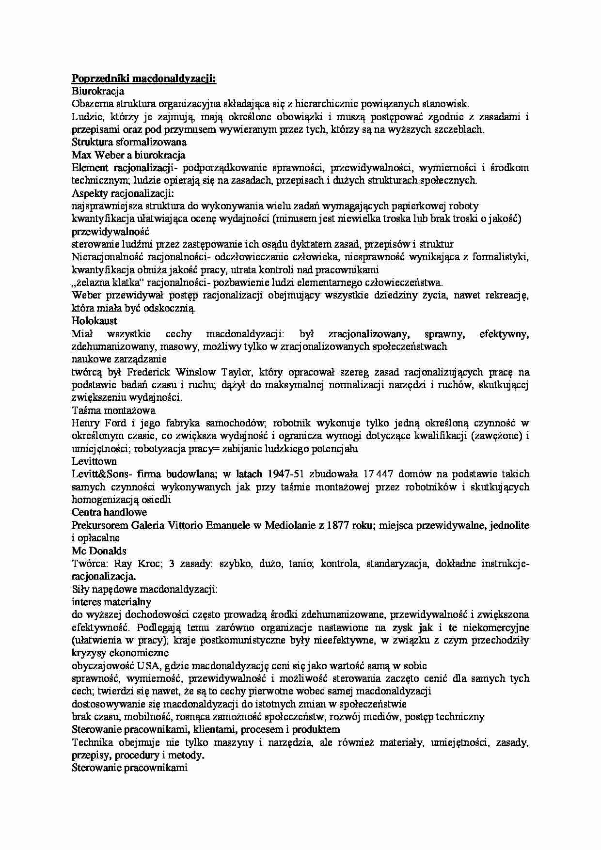 Poprzedniki macdonaldyzacji - strona 1