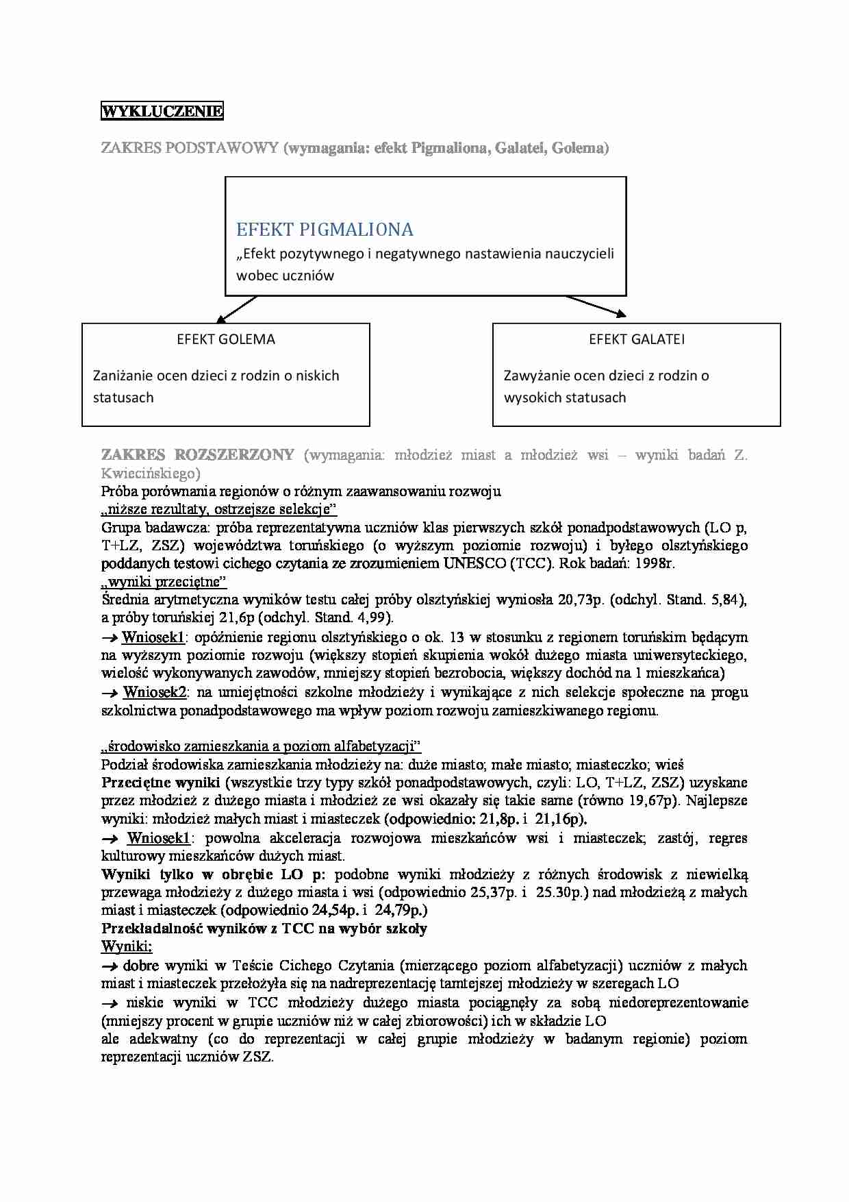 Wykluczenie - strona 1