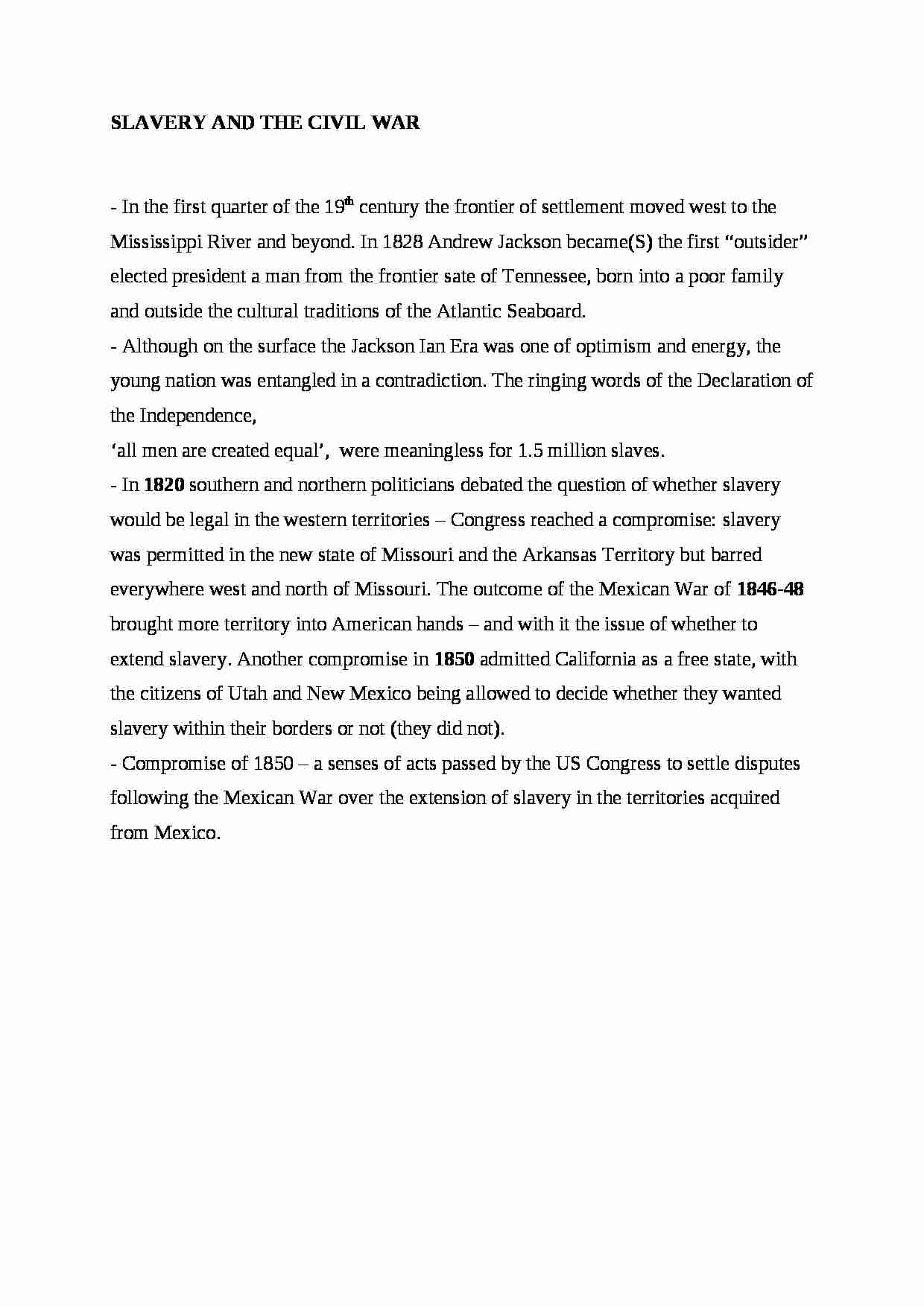 Slavery, Civil War in the USA - strona 1