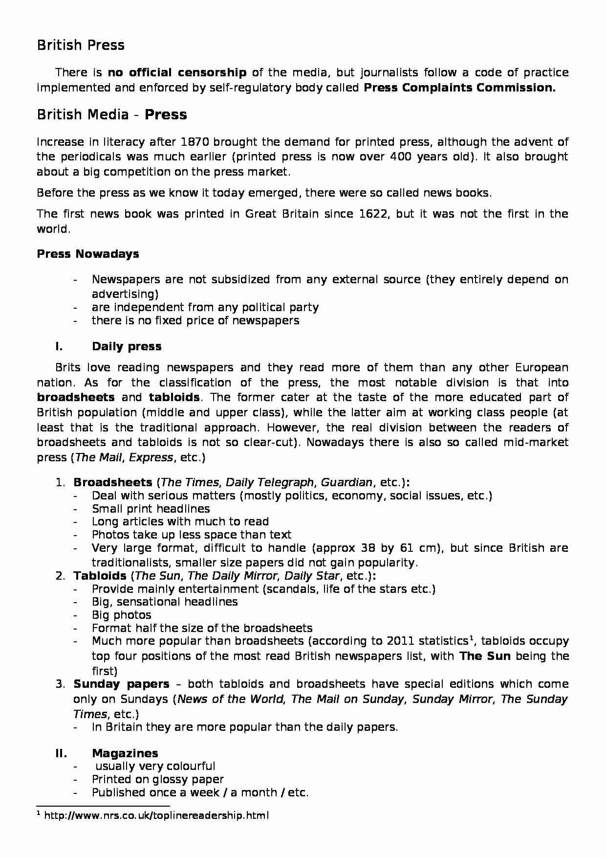 British Press-overview - strona 1