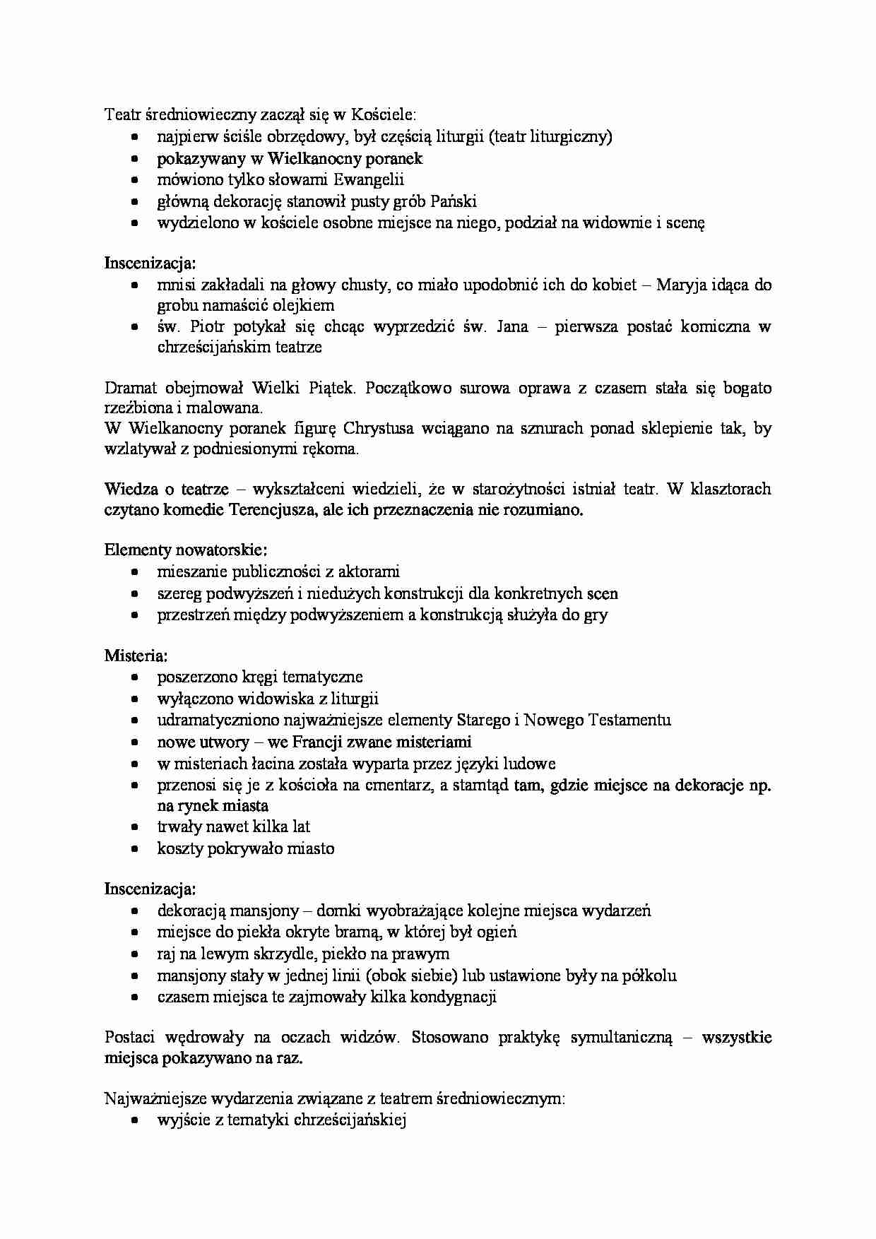 Teatr średniowieczny. - strona 1