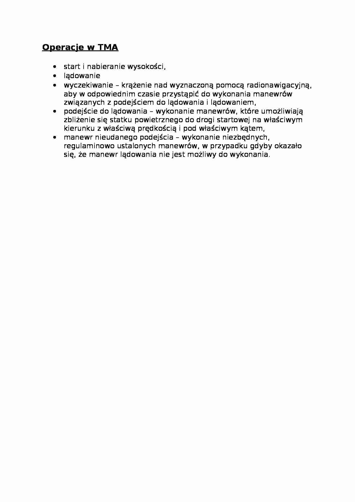 Operacje w TMA - wykład - strona 1