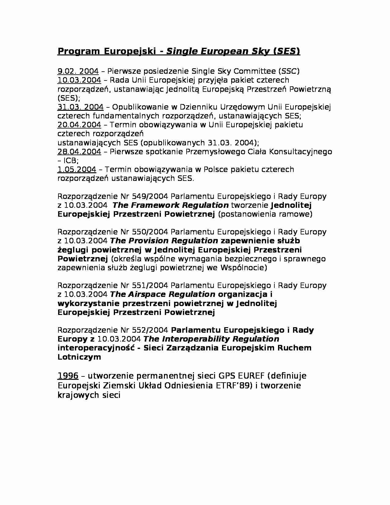 Program Europejski - wykład - strona 1