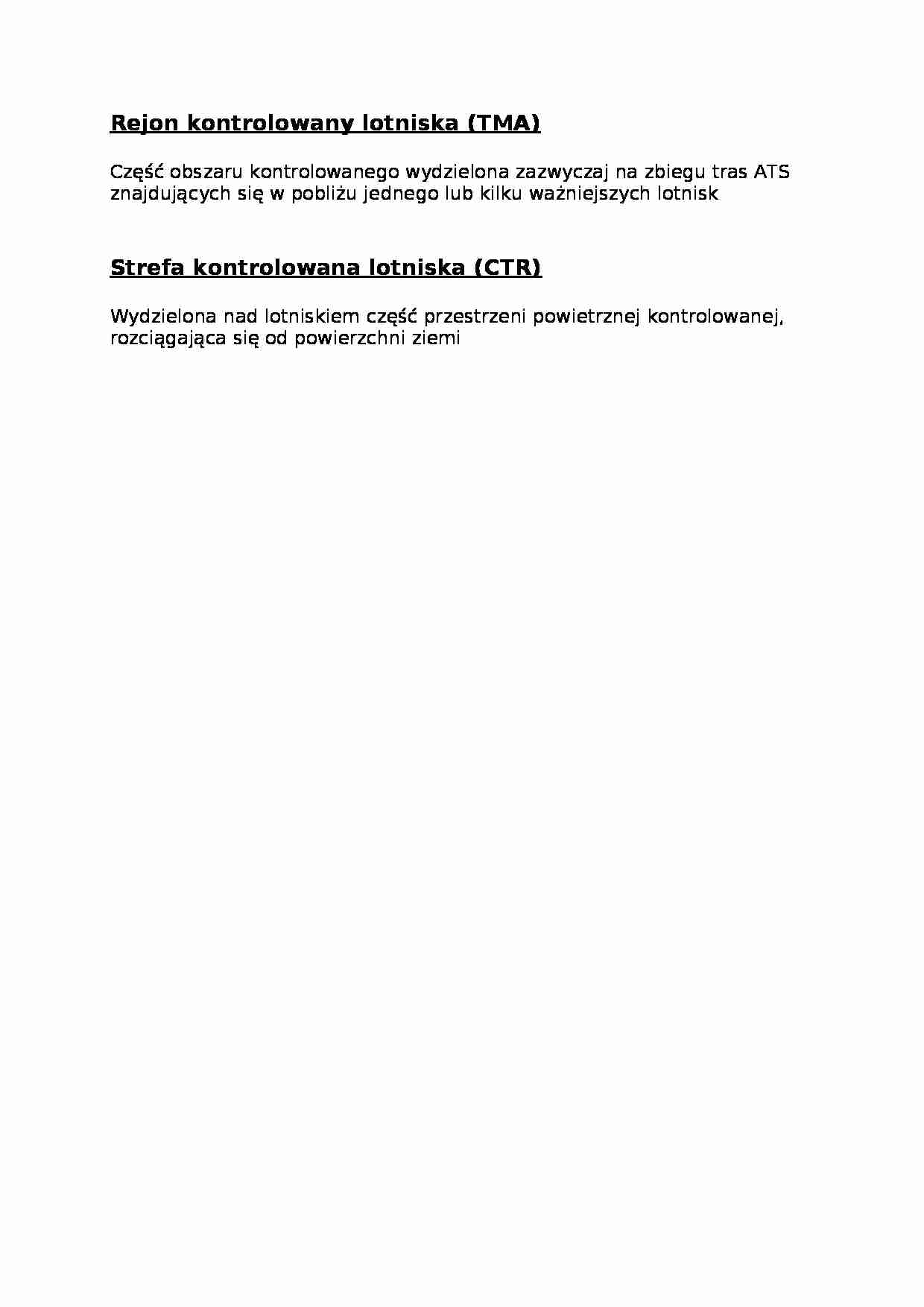 Rejon kontrolowany lotniska - wykład - strona 1