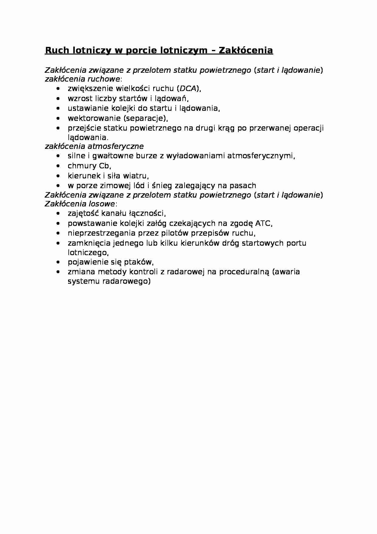 Ruch lotniczy w porcie lotniczym - wykład - strona 1