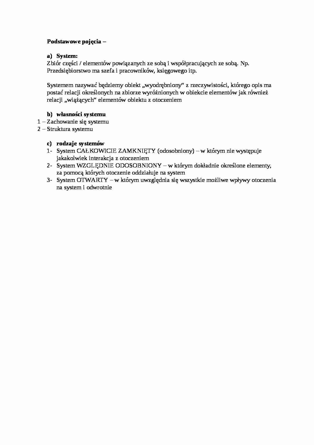 Podstawowe pojęcia z systemów transportowych - wykład - strona 1