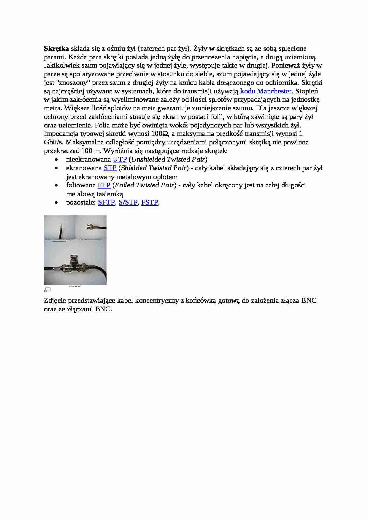 Skrętka - wykład - strona 1