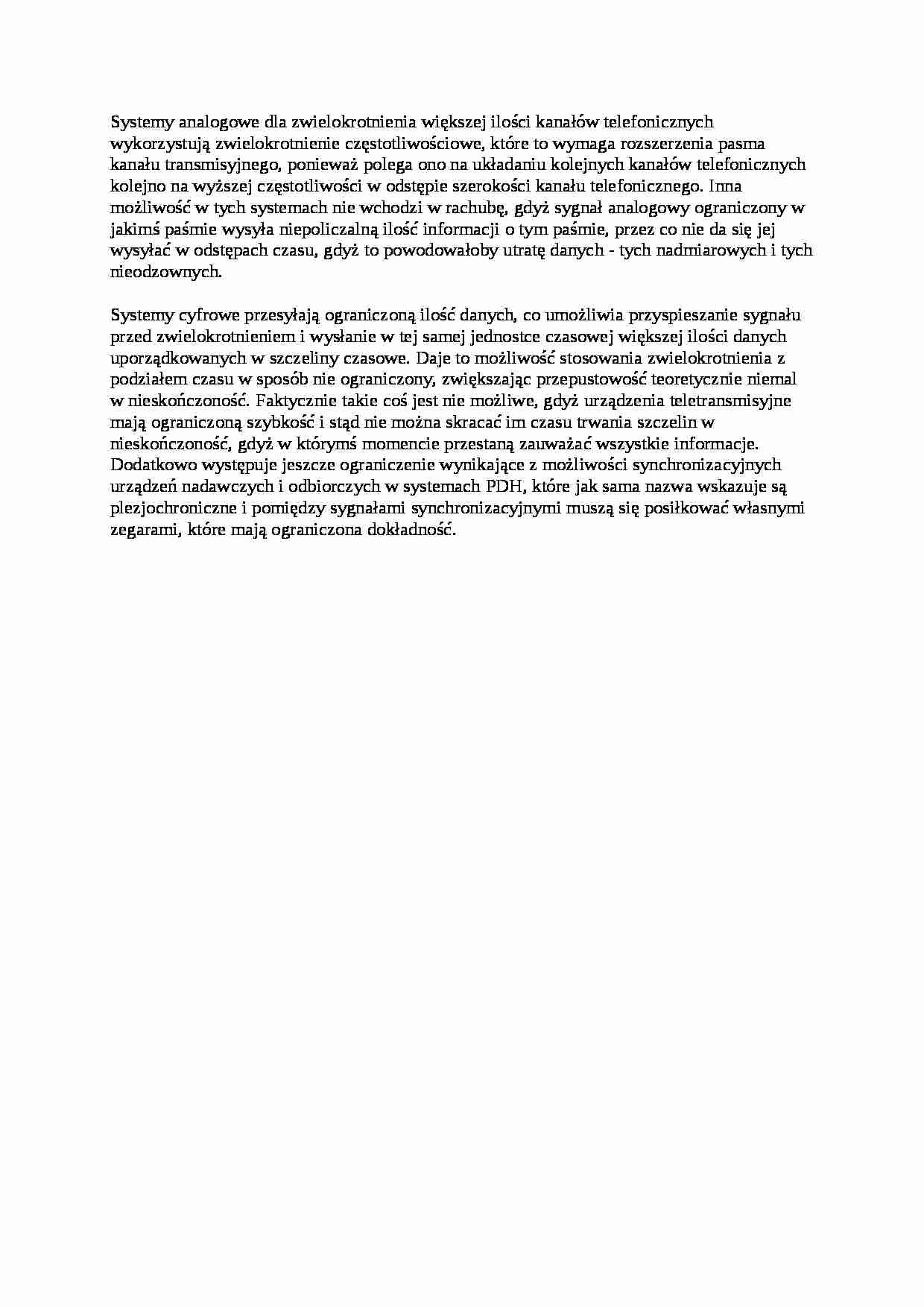 Systemy analogowe i cyfrowe - wykład - strona 1