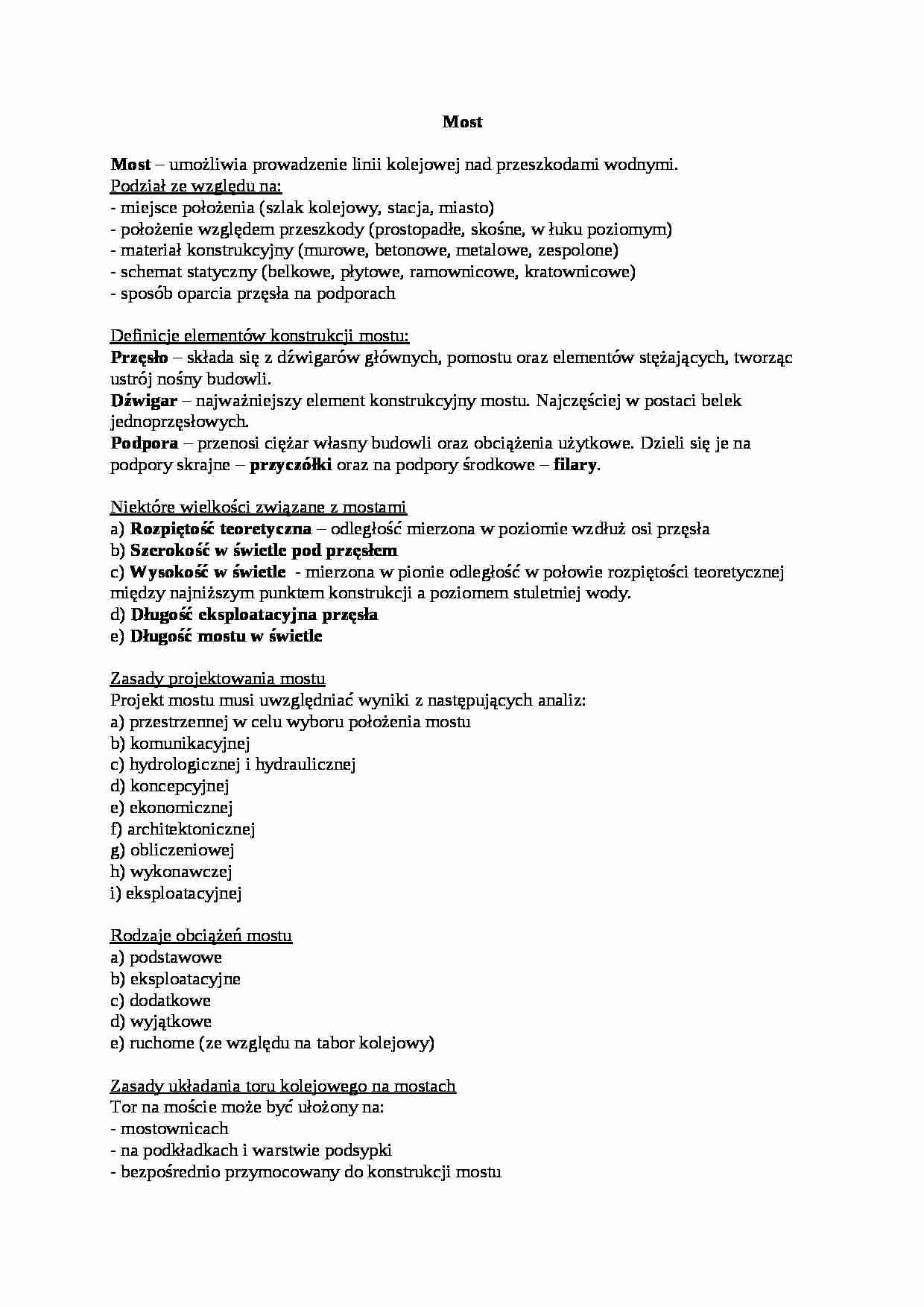Most - wykład - strona 1
